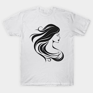 woman hair salon logo design t-shirt T-Shirt